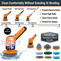 Power Electric Spin Scrubber with 8 Replacement Heads – IPX7 Waterproof