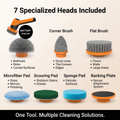 Power Electric Spin Scrubber with 8 Replacement Heads – IPX7 Waterproof